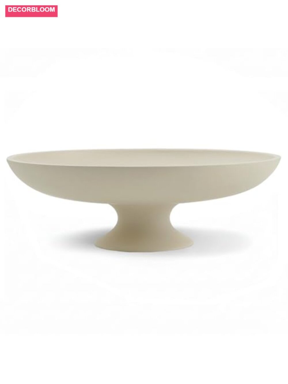 Large Modern Pedestal Fruit Bowl Concrete Decorative Centerpiece